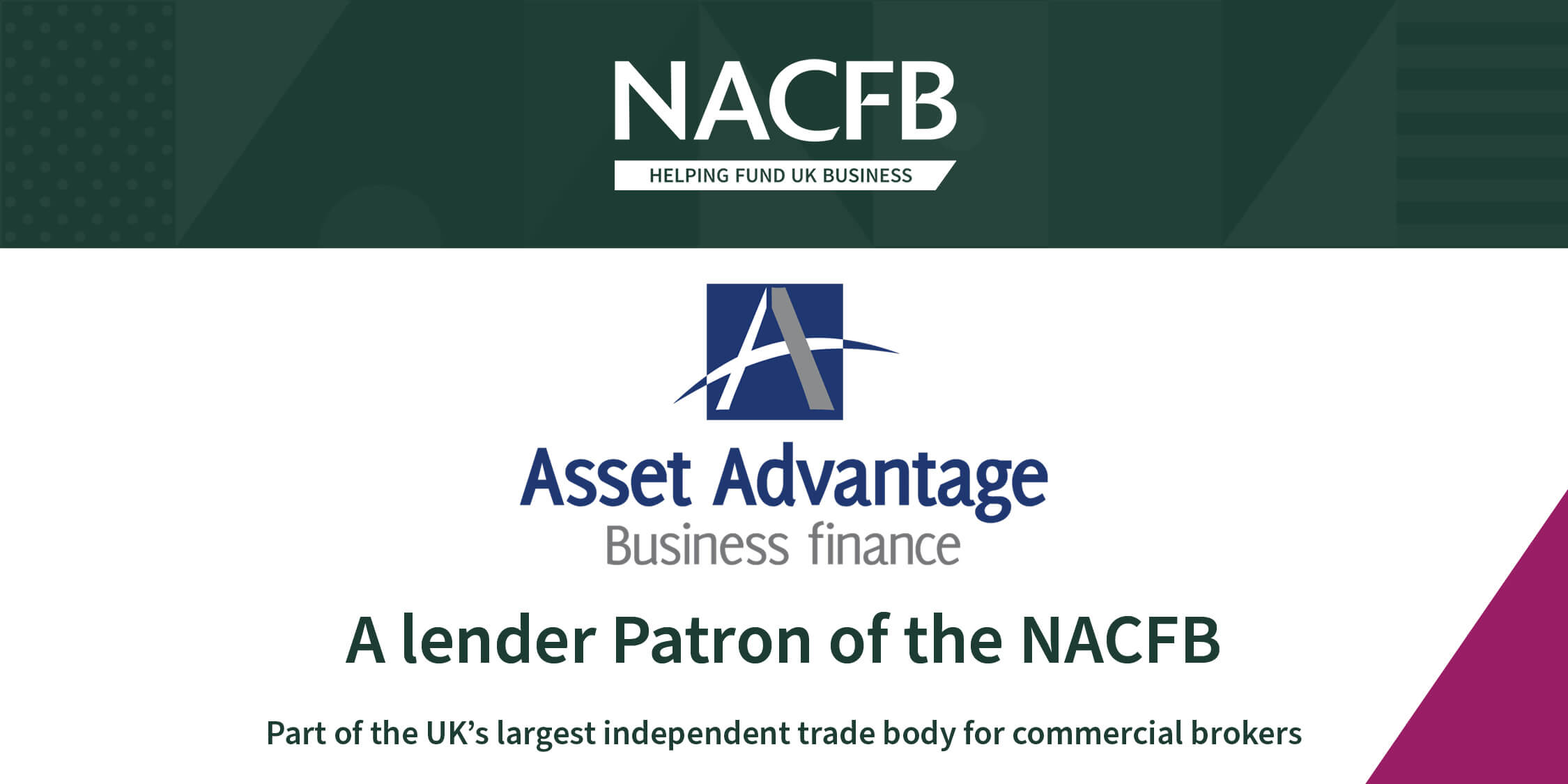 Featured image for “Asset Advantage Joins The NACFB As Patron Lender”