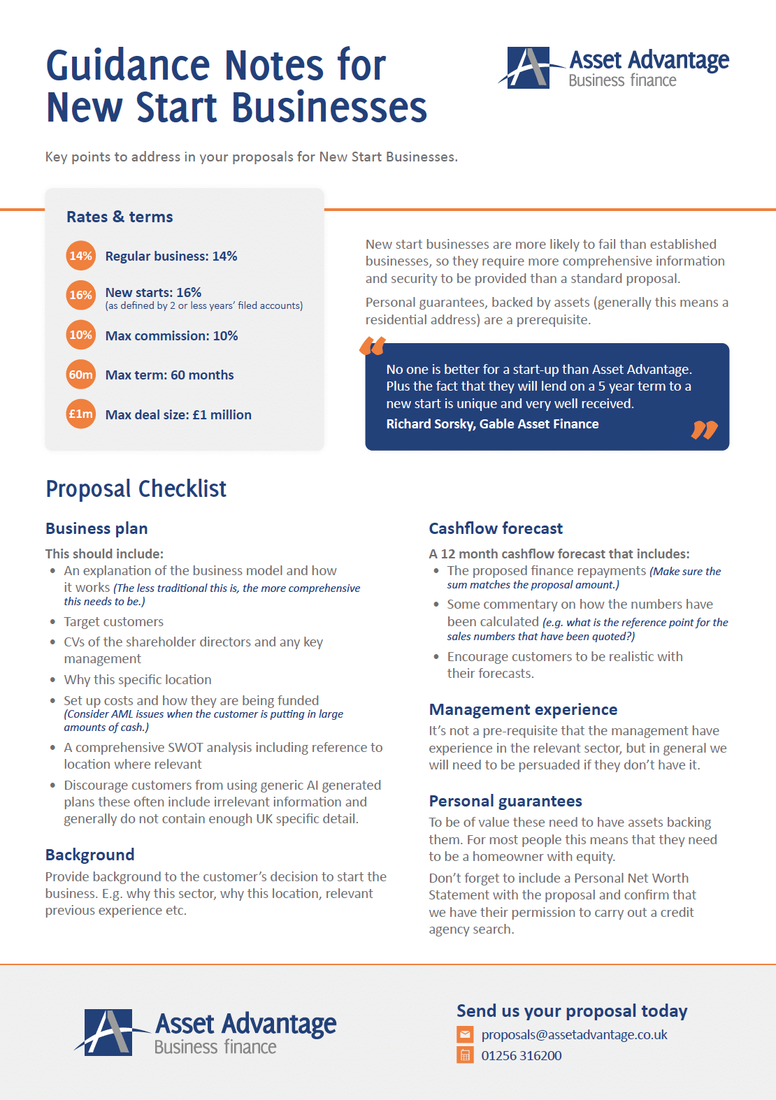 Proposal Guide For New Start Businesses